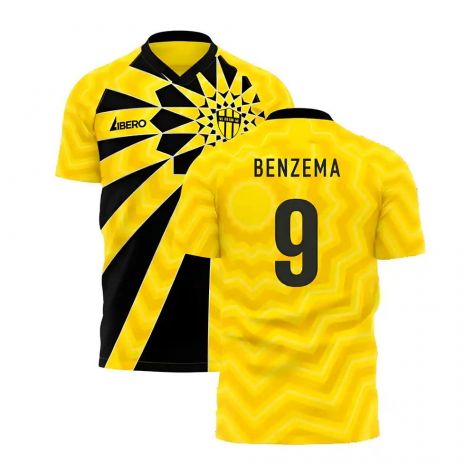 Al-Ittihad 2021-2022 Home Concept Football Kit (Libero) - Kids (Benzema 9)