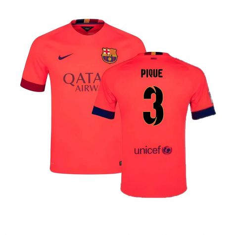 Barcelona 2014-15 Away Shirt ((Excellent) L) (Pique 3)