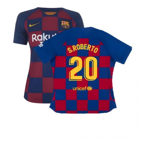 Barcelona 2019-20 Womens Home Shirt (Vaporkit) ((Excellent) S) (S.ROBERTO 20)