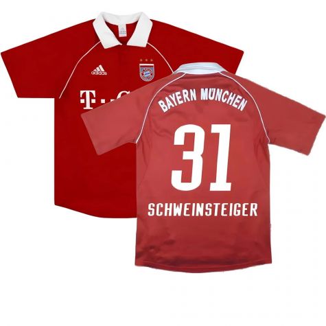 Bayern Munich 2005-06 Home ((Excellent) XXL) (Schweinsteiger 31)