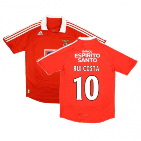 Benfica 2007-2008 Home Shirt ((Very Good) S) (RUI COSTA 10)