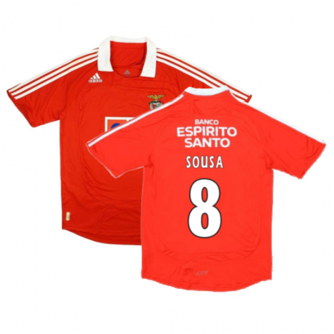 Benfica 2007-2008 Home Shirt ((Very Good) S) (SOUSA 8)