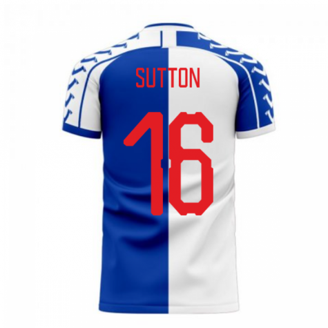 Blackburn 2023-2024 Home Concept Football Kit (Viper) (Sutton 16) - Adult Long Sleeve
