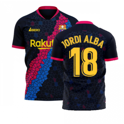 Catalonia 2025-2026 Away Concept Football Kit (Libero) (JORDI ALBA 18)