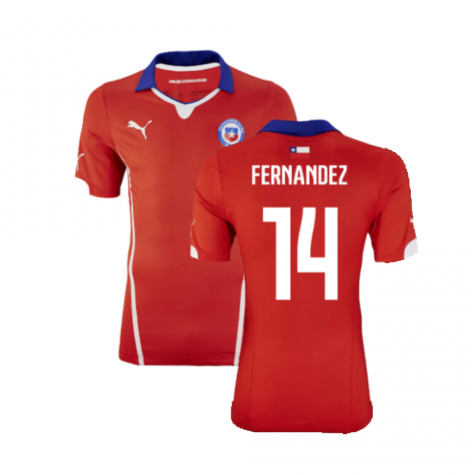 Chile 2014-15 Home Shirt ((Excellent) XL) (Fernandez 14)