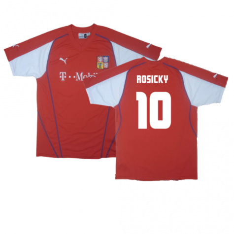Czech Republic 2003-04 Home Shirt ((Excellent) XL) (Rosicky 10)