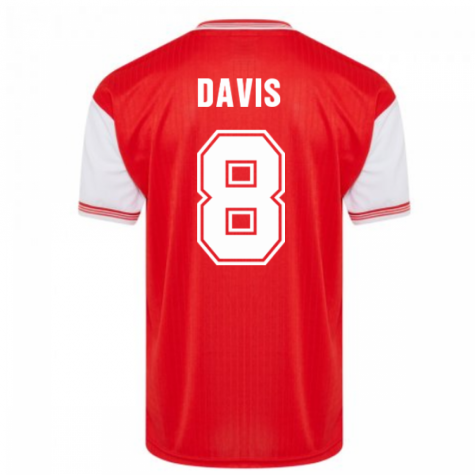 Score Draw Arsenal 1985 Centenary Retro Football Shirt (Davis 8)