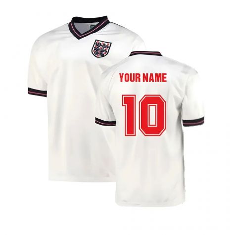 England 1986 Home World Cup Finals Retro Shirt (Your Name)