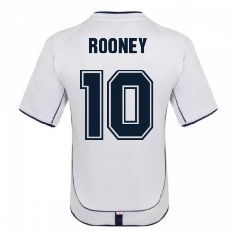 England 2002 Retro Football Shirt (ROONEY 10)