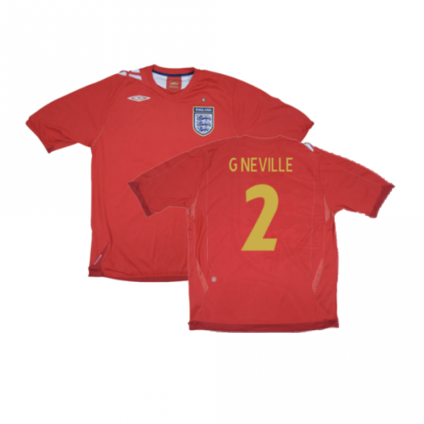 England 2006-08 Away Shirt (S) (Excellent) (G NEVILLE 2)