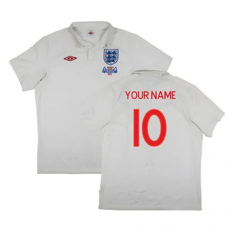England 2009-10 World Cup Home shirt (XL) (Very Good) (Your Name)