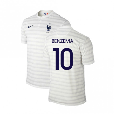 France 2014-15 Away Shirt ((Excellent) M) (Benzema 10)
