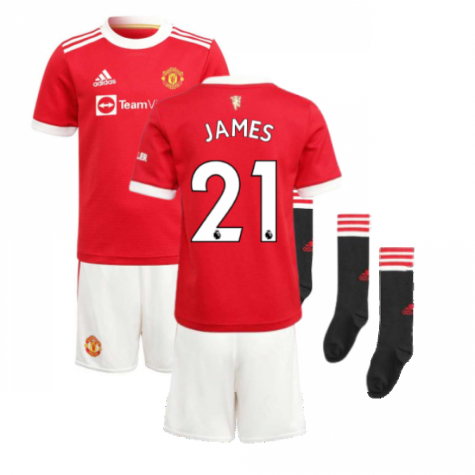 Man Utd 2021-2022 Home Mini Kit (JAMES 21)