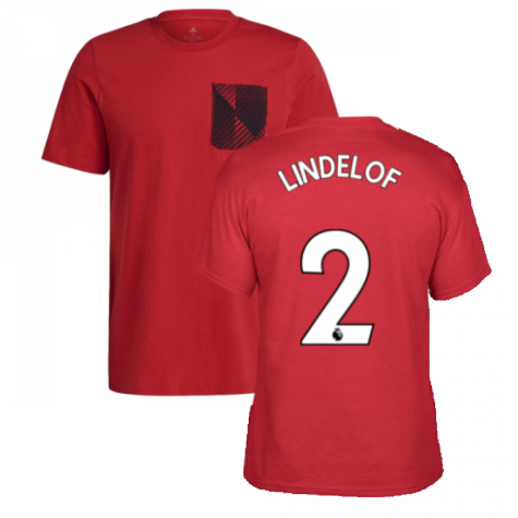 Man Utd 2021-2022 STR Graphic Tee (Red) (LINDELOF 2)