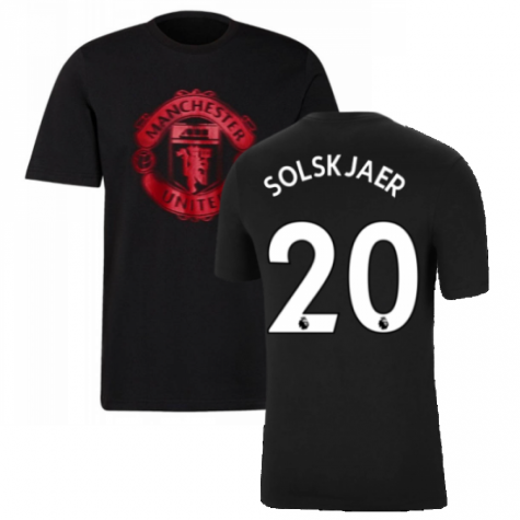 Man Utd 2021-2022 Tee (Black) (SOLSKJAER 20)