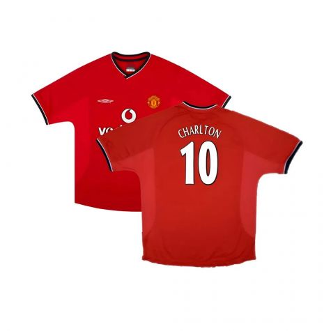 Manchester United 2000-02 Home Shirt ((Excellent) XXL) (Charlton 10)