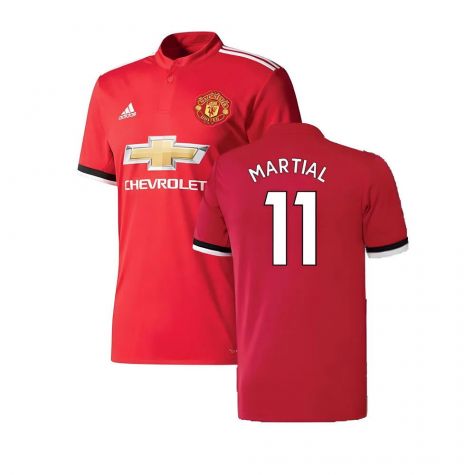 Manchester United 2017-18 Home Shirt ((Excellent) 4-5 Year) (Martial 11)