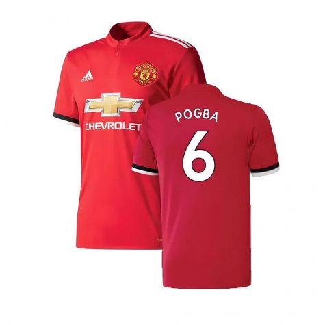 Manchester United 2017-18 Home Shirt ((Excellent) 4-5 Year) (Pogba 6)