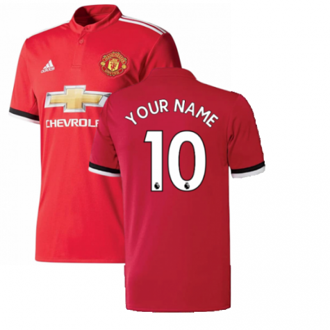 Manchester United 2017-18 Home Shirt ((Excellent) S) (Your Name)