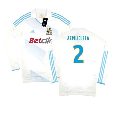 Marseille 2011-12 Player Spec Long Sleeve Home Shirt ((Excellent) L) (Azpilicueta 2)