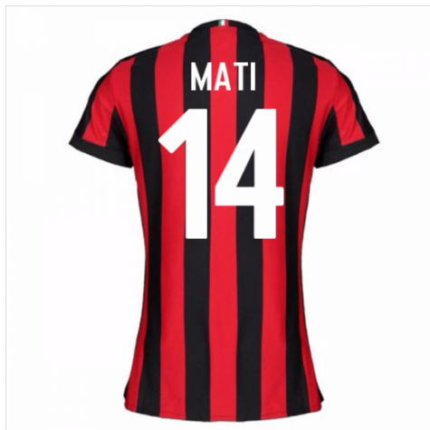 2017-2018 AC Milan Womens Home Shirt (Mati 14)