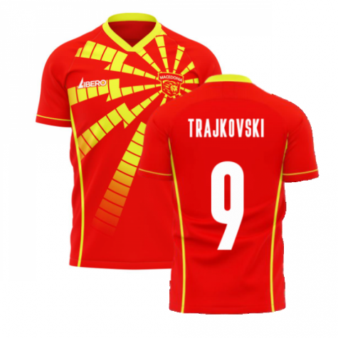 North Macedonia 2023-2024 Home Concept Shirt (Libero) (TRAJKOVSKI 9)