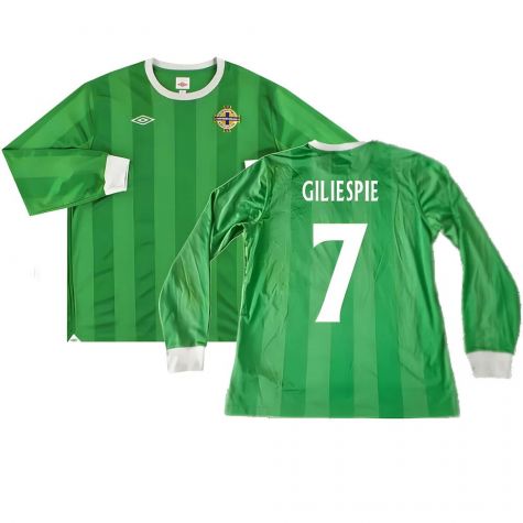 Northern Ireland 2010-12 Long Sleeve Home Shirt ((Good) XL) (Giliespie 7)