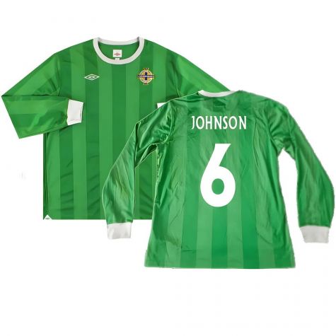 Northern Ireland 2010-12 Long Sleeve Home Shirt ((Good) XL) (Johnson 6)
