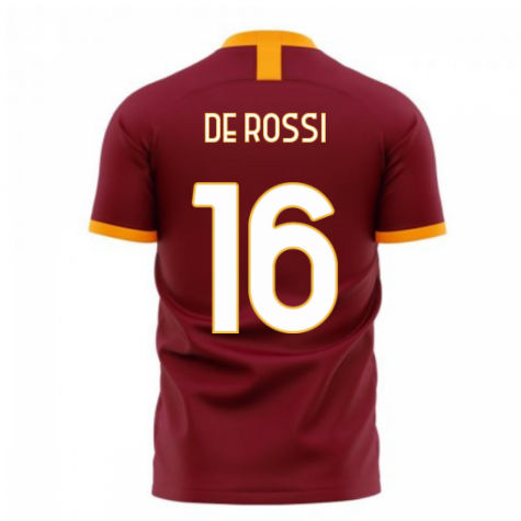 Roma 2025-2026 Home Concept Football Kit (Libero) (DE ROSSI 16)