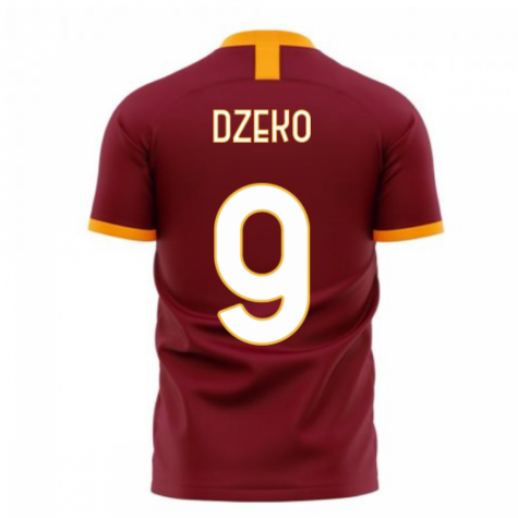 Roma 2025-2026 Home Concept Football Kit (Libero) - No Sponsor (DZEKO 9)