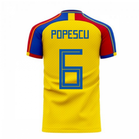 Romania 2023-2024 Home Concept Football Kit (Libero) (POPESCU 6)