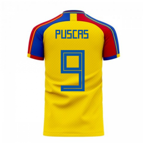 Romania 2025-2026 Home Concept Football Kit (Libero) (PUSCAS 9)