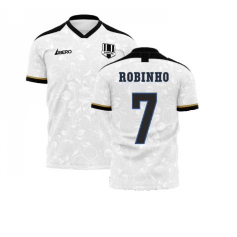 Santos 2023-2024 Home Concept Football Kit (Libero) (ROBINHO 7) - Kids (Long Sleeve)
