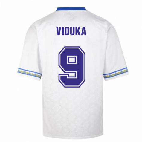 Score Draw Leeds United 1993 Admiral Retro Football Shirt (VIDUKA 9)