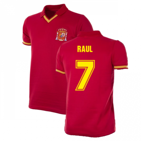 Spain 1988 Retro Football Shirt (RAUL 7)