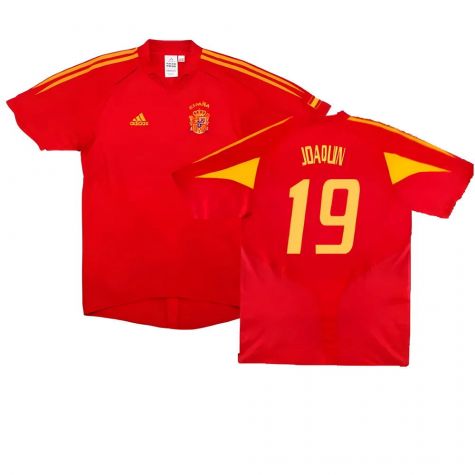 Spain 2004-06 Home Shirt ((Very Good) XL) (Joaquin 19)