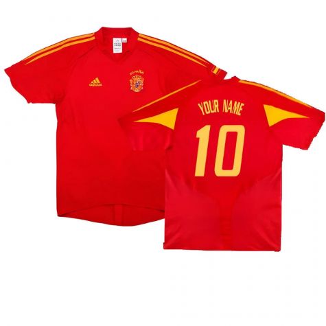 Spain 2004-06 Home Shirt ((Very Good) XL) (Your Name)