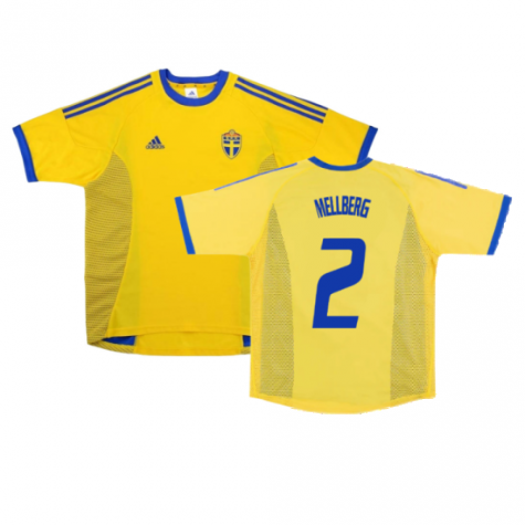 Sweden 2002-03 Home Shirt ((Very Good) S) (Mellberg 2)