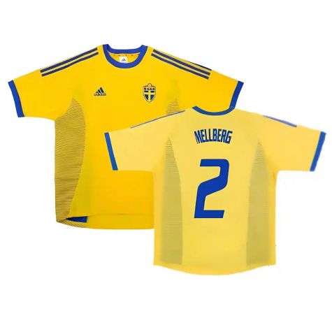 Sweden 2002-03 Home Shirt ((Very Good) S) (Mellberg 2)