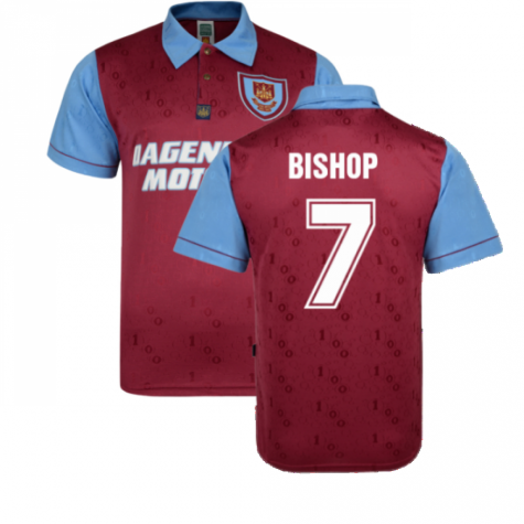 West Ham 1995-1996 Home Retro Shirt (Bishop 7)