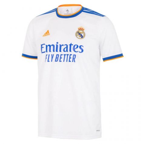 الام العضلات Youth 2021-2022 Club Real Madrid home white 8 Soccer Jerseys اللطف