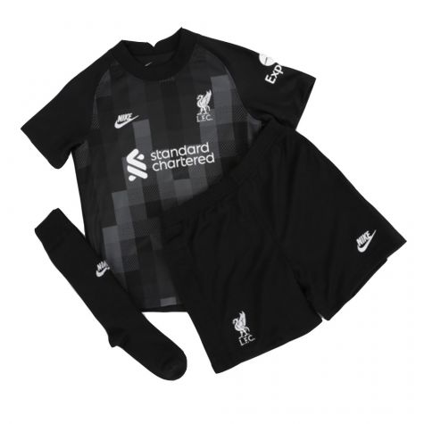Liverpool 2021-2022 Home Goalkeeper Mini Kit (Black)