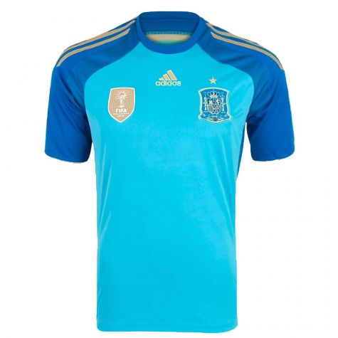 2014-2015 Spain Home Goalkeeper Shirt (Blue)