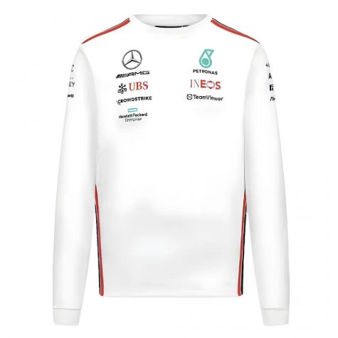 2023 Mercedes-AMG Team Long Sleeve Tee (White)