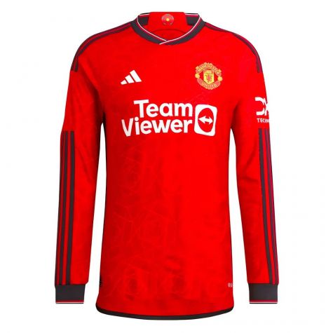 2023-2024 Man Utd Authentic Long Sleeve Home Shirt