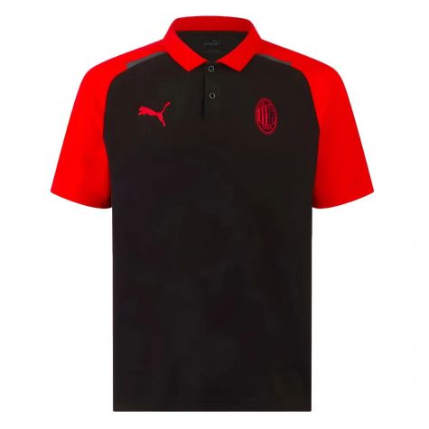 2023-2024 AC Milan Casuals Polo Shirt (Black)
