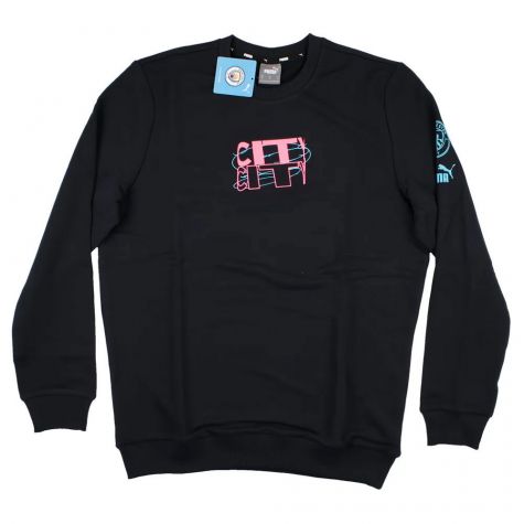 2023-2024 Man City FtblCore Graphic Crew Sweat (Navy)