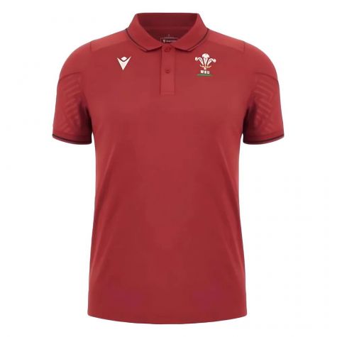 2023-2024 Wales Rugby Travel Polo Shirt (Red)