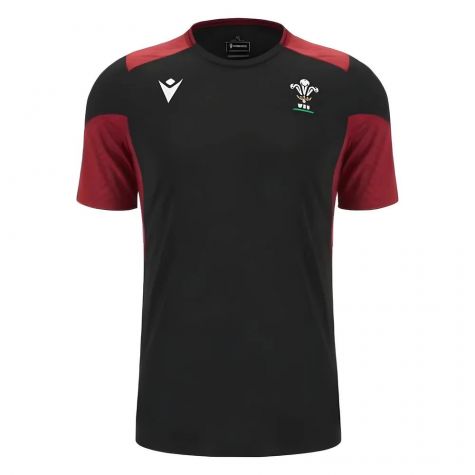 2023-2024 Wales Rugby WRU Training Gym Shirt (Black)