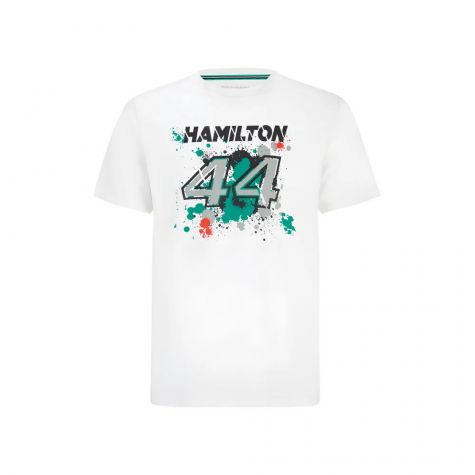 2022 Mercedes AMG Mens Lewis 44 T-Shirt (White)